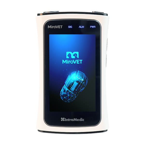 The MiroVET VR1000 recorder with its screen